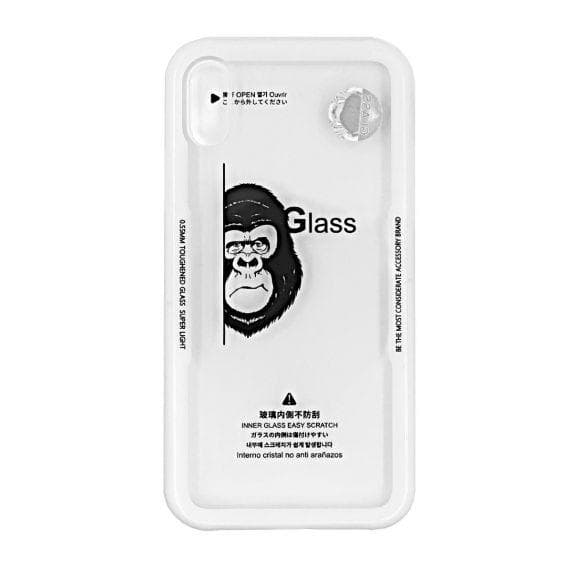 Skal Med Härdat Glas iPhone X/XS - Vit