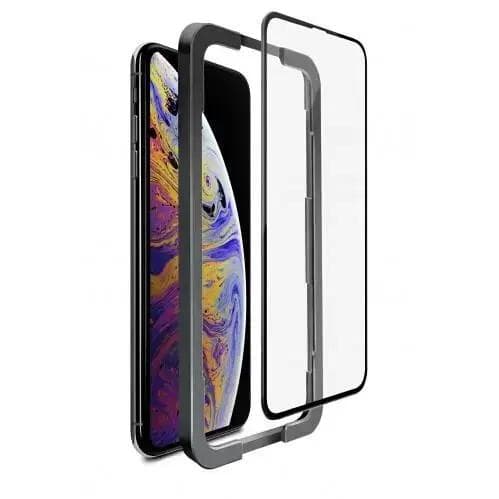SiGN Heltäckande Skärmskydd i Härdat Glas för iPhone 14 Pro Max + Monteringsram