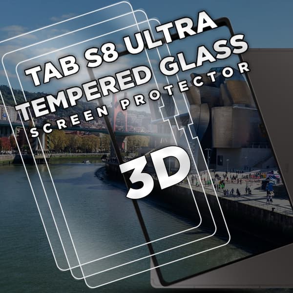 3-Pack Samsung Galaxy Tab S8 Ultra - Härdat Glas 9H - Super Kvalitet Skärmskydd