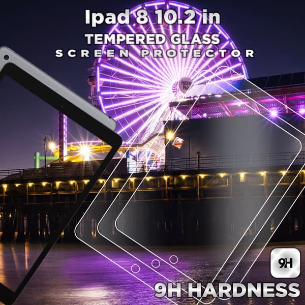 3-Pack Apple Ipad 8 (10.2 Inch) - Härdat glas 9H - Super Kvalitet Skärmskydd