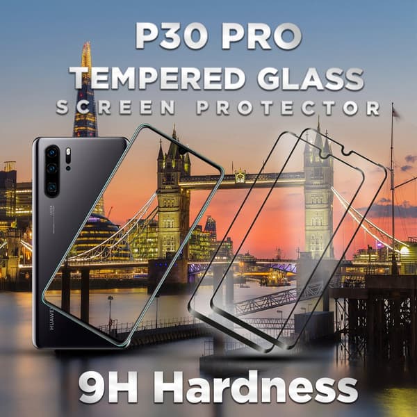 2 Pack Huawei P30 Pro - Härdat glas 9H – 3D Super kvalitet