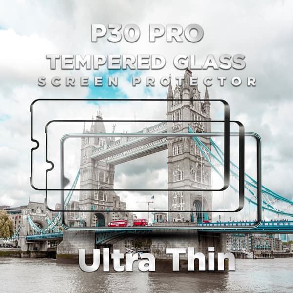2 Pack Huawei P30 Pro - Härdat glas 9H – 3D Super kvalitet