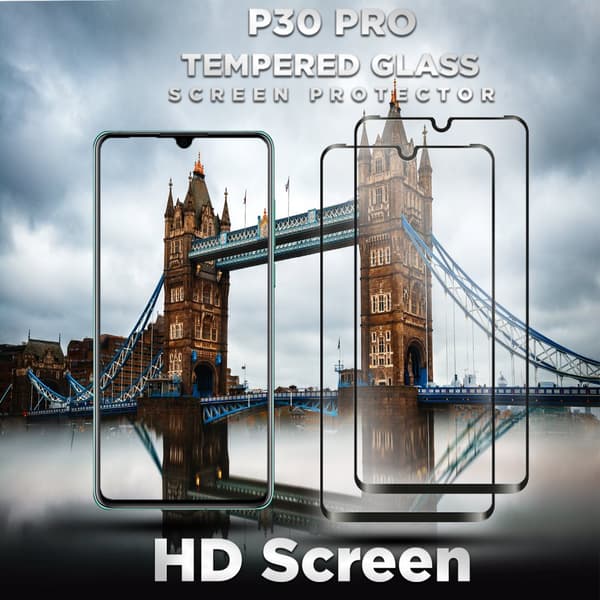 2 Pack Huawei P30 Pro - Härdat glas 9H – 3D Super kvalitet