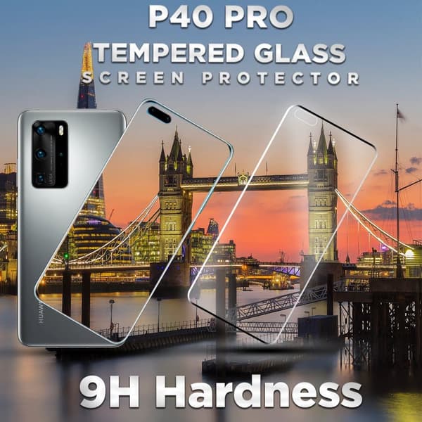 Huawei P40 Pro - Härdat glas 9H – Super kvalitet 3D Skärmskydd