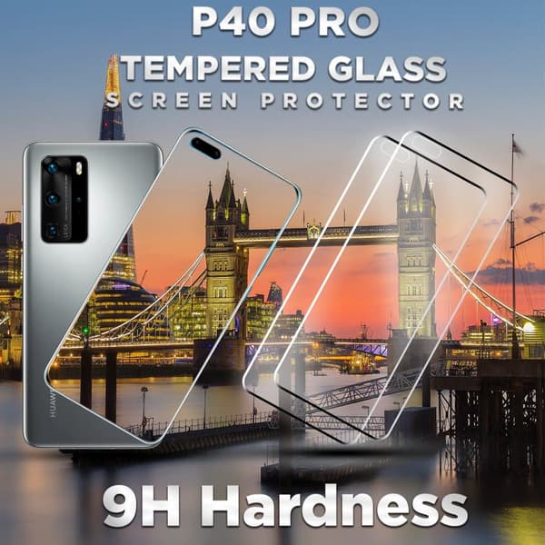 2-Pack Huawei P40 Pro - Härdat glas 9H – Super kvalitet 3D