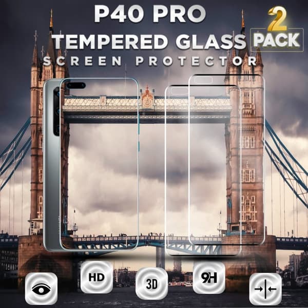 2-Pack Huawei P40 Pro - Härdat glas 9H – Super kvalitet 3D