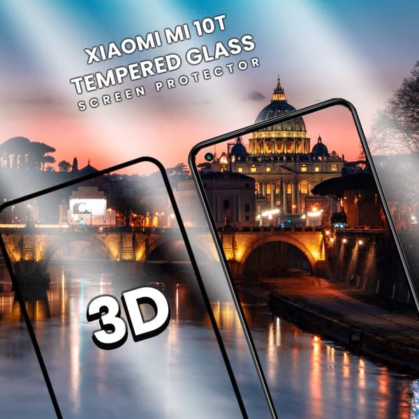 Xiaomi Mi 10T - Härdat glas 9H - Super kvalitet 3D Skärmskydd