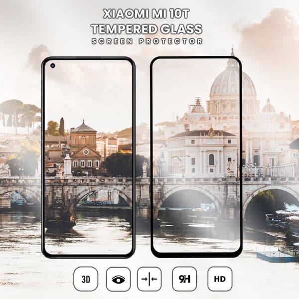 Xiaomi Mi 10T - Härdat glas 9H - Super kvalitet 3D Skärmskydd