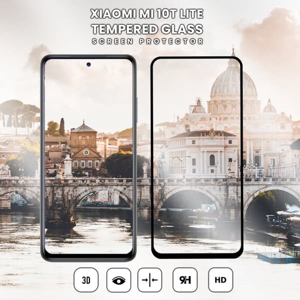 Xiaomi 10T Lite 5G - Härdat glas 9H - Super kvalitet 3D Skärmskydd