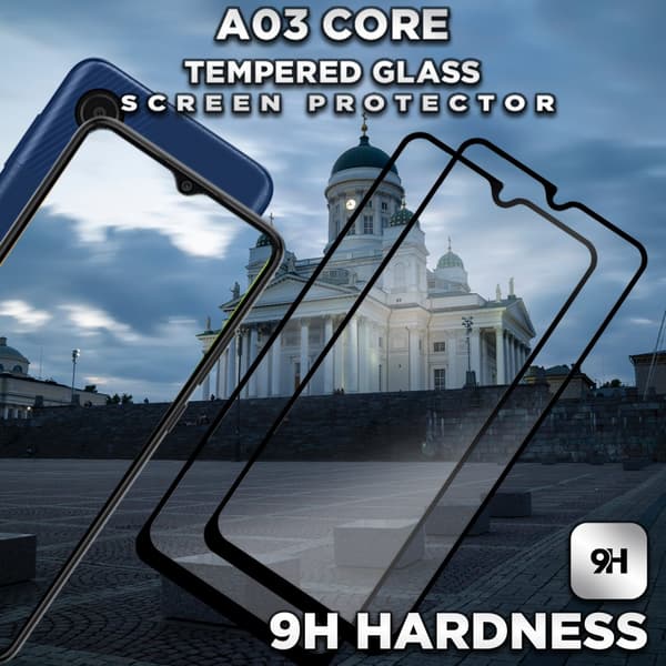 2-Pack Samsung Galaxy A03 Core - Härdat Glas 9H - Super Kvalitet 3D Skärmskydd