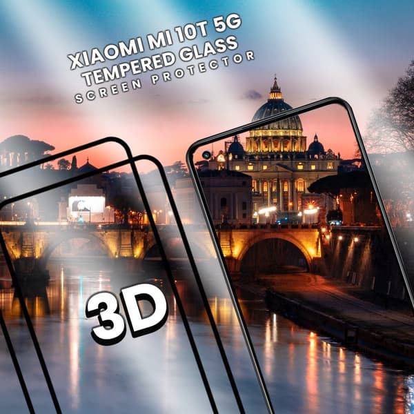2-Pack Xiaomi Mi 10T 5G - Härdat Glas 9H - Super kvalitet 3D Skärmskydd