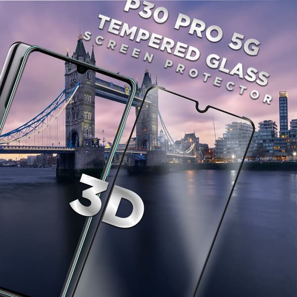 Huawei P30 Pro 5G - Härdat Glas 9H – Super kvalitet 3D Skärmskydd