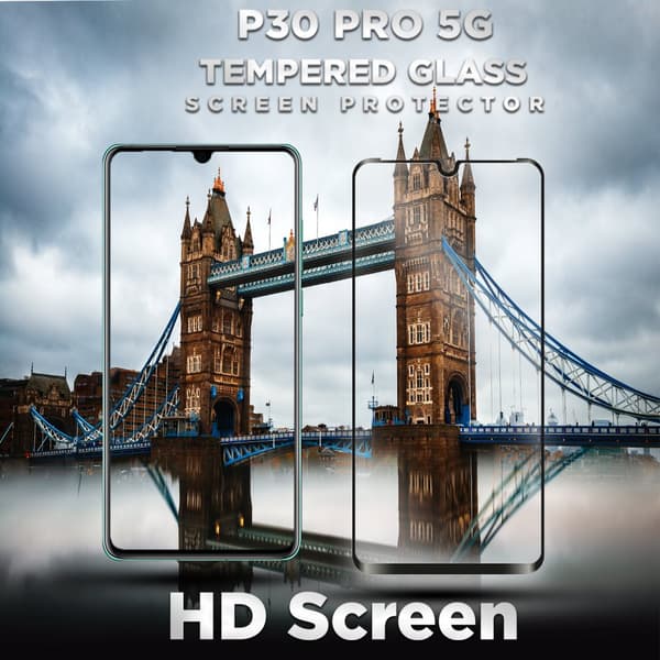 Huawei P30 Pro 5G - Härdat Glas 9H – Super kvalitet 3D Skärmskydd