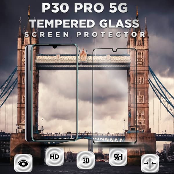 Huawei P30 Pro 5G - Härdat Glas 9H – Super kvalitet 3D Skärmskydd