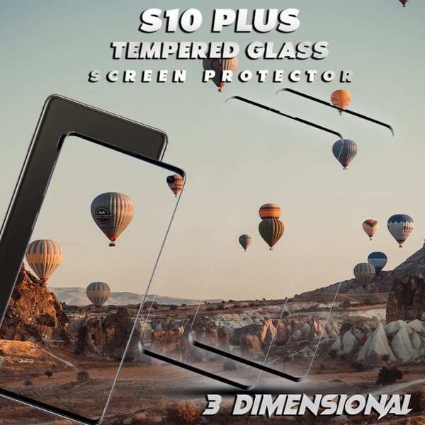 2-Pack Samsung Galaxy S10 Plus - Härdat Glas 9H – 3D Skärmskydd - Super kvalitet