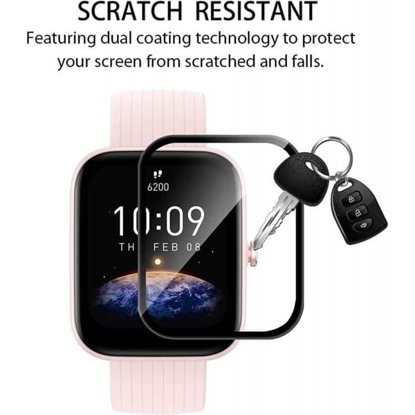 2-PACK Amazfit Bip 3/3Pro Hærdet glas FullFrame 3D 0,2 mm 9H