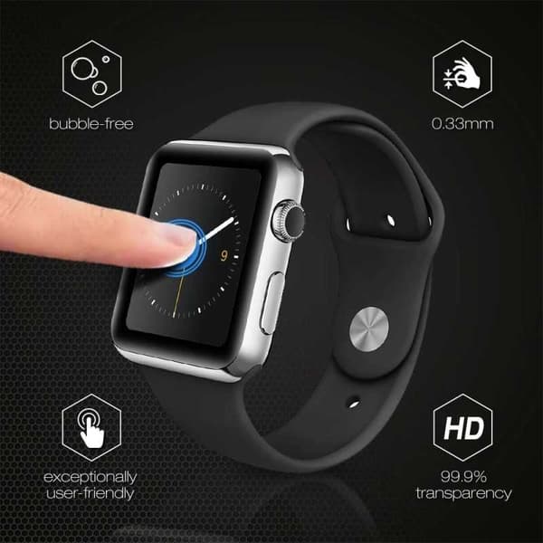 2-PACK Fitbit Sense 2 / Versa 4 Hærdet glas FullFrame 3D 0,2 mm 9H
