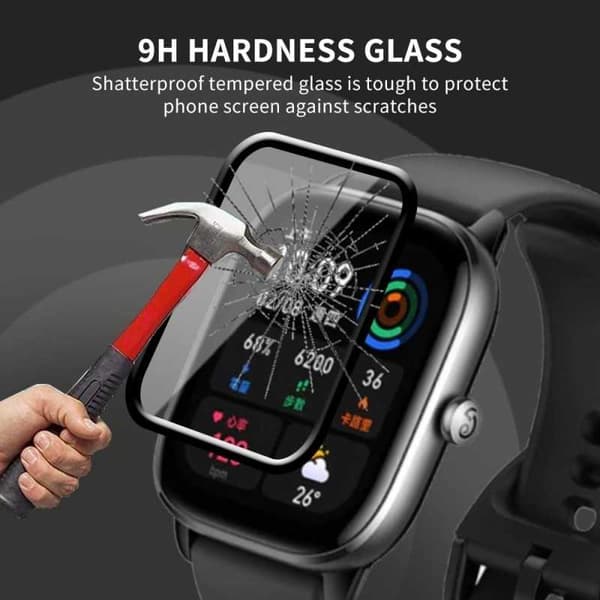 2-PACK Amazfit GTS 4 Mini Hærdet glas FullFrame 3D 0,2 mm 9H