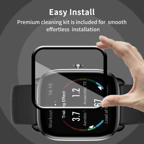 2-PACK Amazfit GTS 4 Mini Hærdet glas FullFrame 3D 0,2 mm 9H