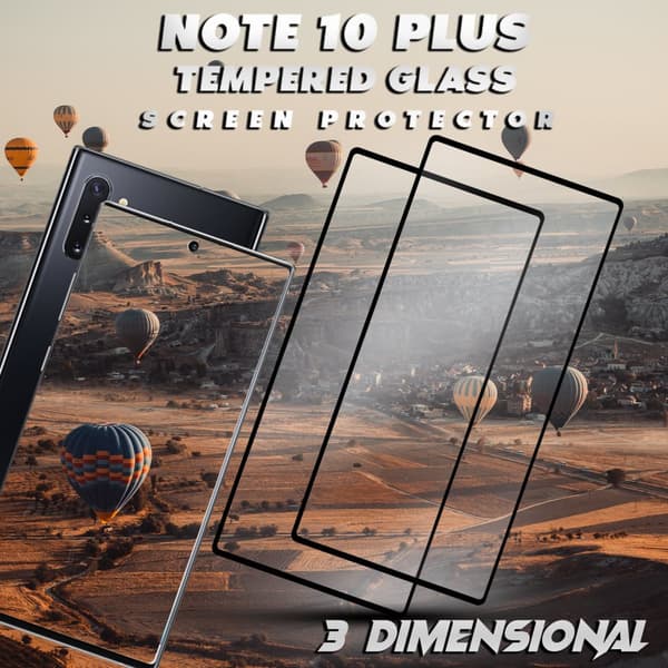 2-Pack Samsung Galaxy Note 10 Plus - Härdat Glas 9H – 3D Skärmskydd - Super kvalitet