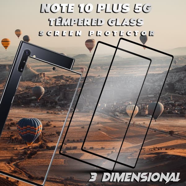2-Pack Samsung Galaxy Note 10 Plus 5G - Härdat Glas 9H – 3D Skärmskydd - Super kvalitet