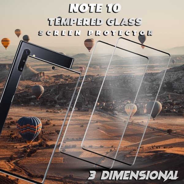 2-Pack Samsung Galaxy Note 10 - Härdat Glas 9H – 3D Skärmskydd - Super kvalitet