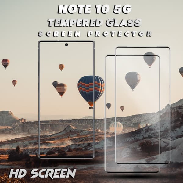 2-Pack Samsung Galaxy Note 10 5G - Härdat Glas 9H – 3D Skärmskydd - Super kvalitet