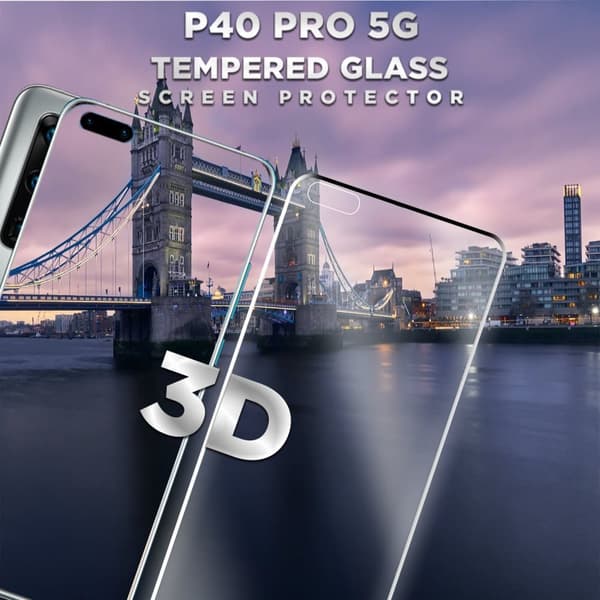 Huawei P40 Pro 5G - Härdat Glas 9H – Super kvalitet 3D Skärmskydd