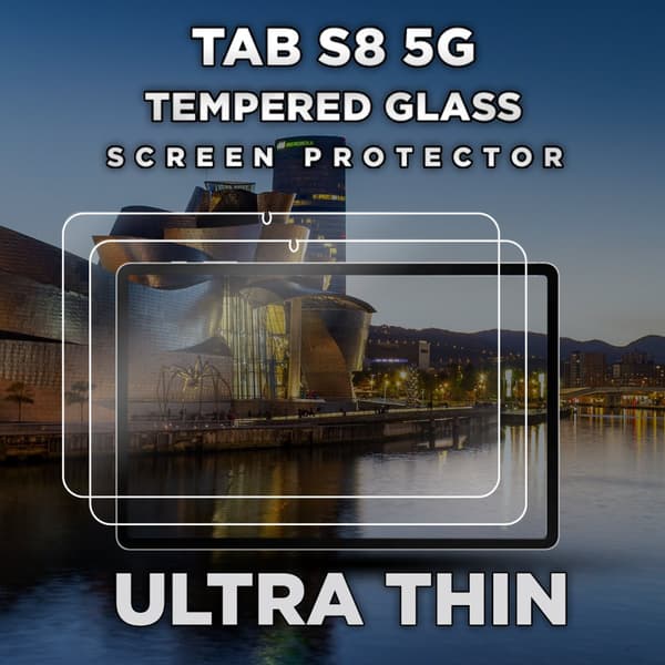 2-Pack Samsung Galaxy Tab S8 5G - Härdat Glas 9H - Super Kvalitet Skärmskydd