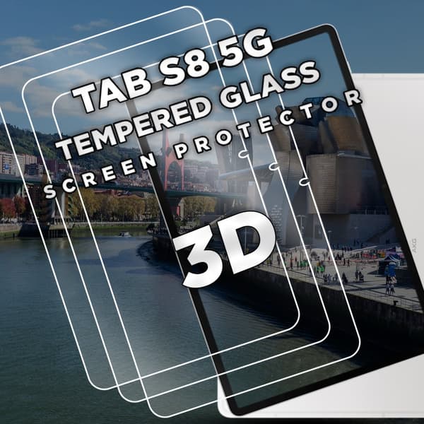 3-Pack Samsung Galaxy Tab S8 5G - Härdat Glas 9H - Super Kvalitet Skärmskydd