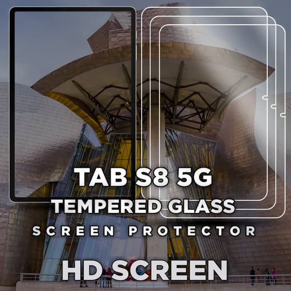 3-Pack Samsung Galaxy Tab S8 5G - Härdat Glas 9H - Super Kvalitet Skärmskydd