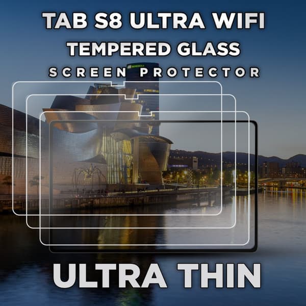 3-Pack Samsung Galaxy Tab S8 Ultra WiFi- Härdat Glas 9H - Super Kvalitet Skärmskydd