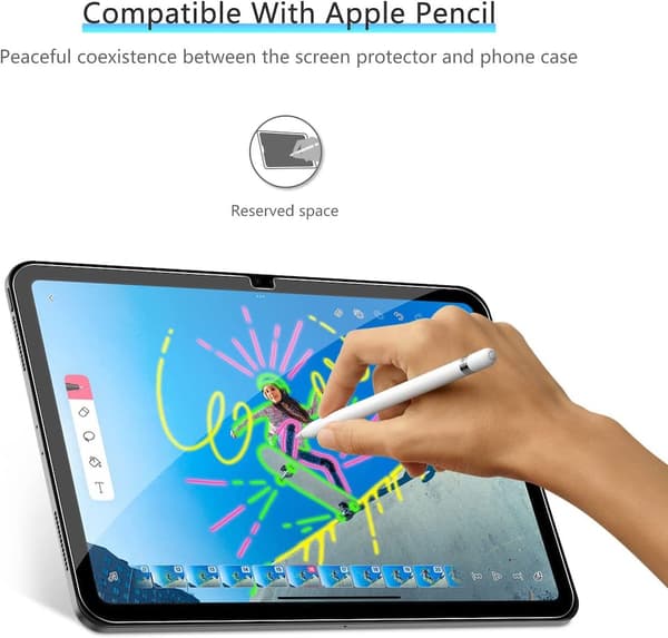 2-pak skærmbeskytter til iPad 10 (10.9 tommer, 2022 modeller 10. generation) Hærdet glas
