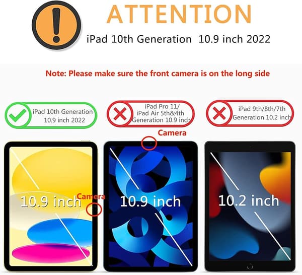 2-pak skærmbeskytter til iPad 10 (10.9 tommer, 2022 modeller 10. generation) Hærdet glas