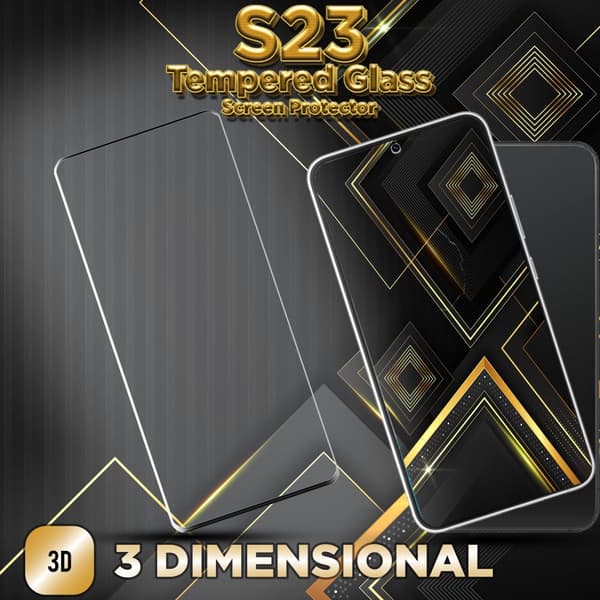 Samsung S23 - 9H Härdat Glass - 3D Super Kvalitet Skärmskydd