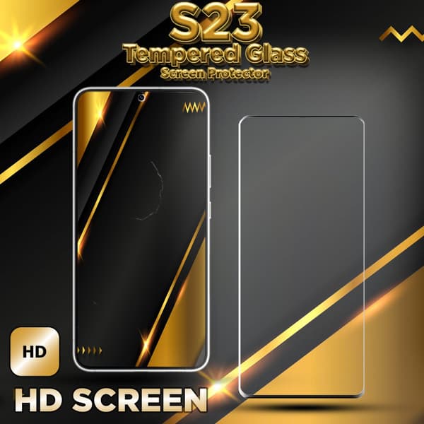 Samsung S23 - 9H Härdat Glass - 3D Super Kvalitet Skärmskydd