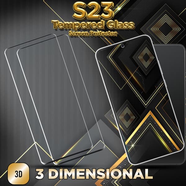 2-Pack Samsung S23 - 9H Härdat Glass - 3D Super Kvalitet Skärmskydd