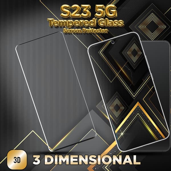 Samsung S23 5G - 9H Härdat Glass - 3D Super Kvalitet Skärmskydd