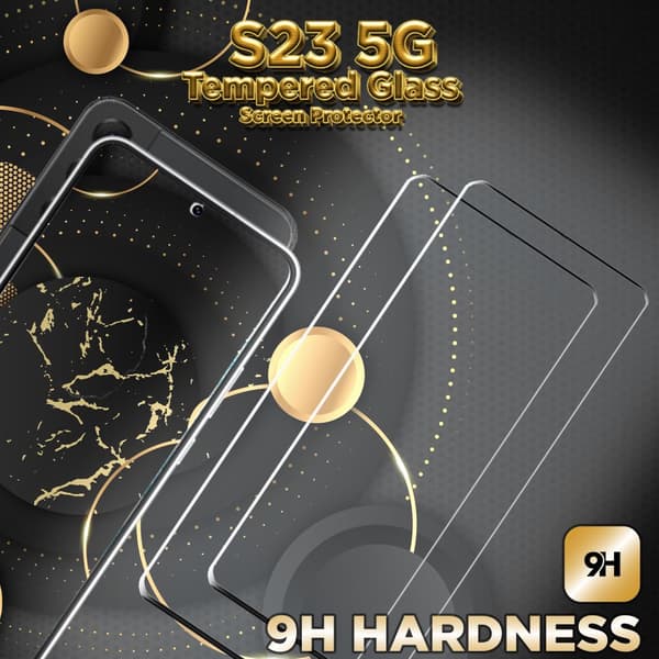 2-Pack Samsung S23 5G - 9H Härdat Glass - 3D Super Kvalitet Skärmskydd
