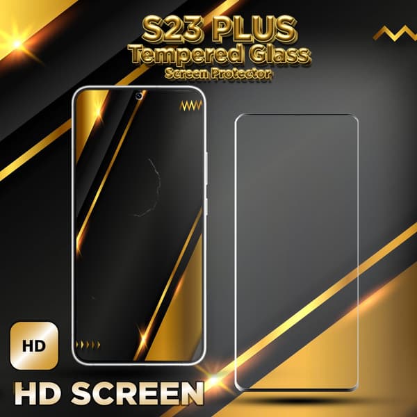 Samsung S23 Plus - 9H Härdat Glass - 3D Super Kvalitet Skärmskydd