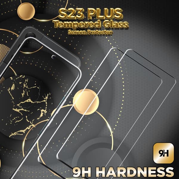 2-Pack Samsung S23 Plus - 9H Härdat Glass - 3D Super Kvalitet Skärmskydd