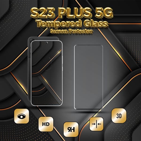 Samsung S23 Plus 5G - 9H Härdat Glass - 3D Super Kvalitet Skärmskydd