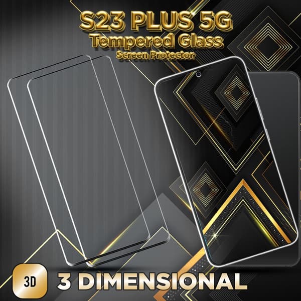 2-Pack Samsung S23 Plus 5G - 9H Härdat Glass - 3D Super Kvalitet Skärmskydd
