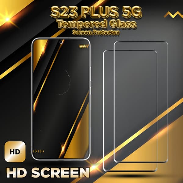 2-Pack Samsung S23 Plus 5G - 9H Härdat Glass - 3D Super Kvalitet Skärmskydd