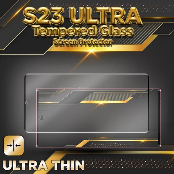 Samsung S23 Ultra - 9H Härdat Glass - 3D Super Kvalitet Skärmskydd