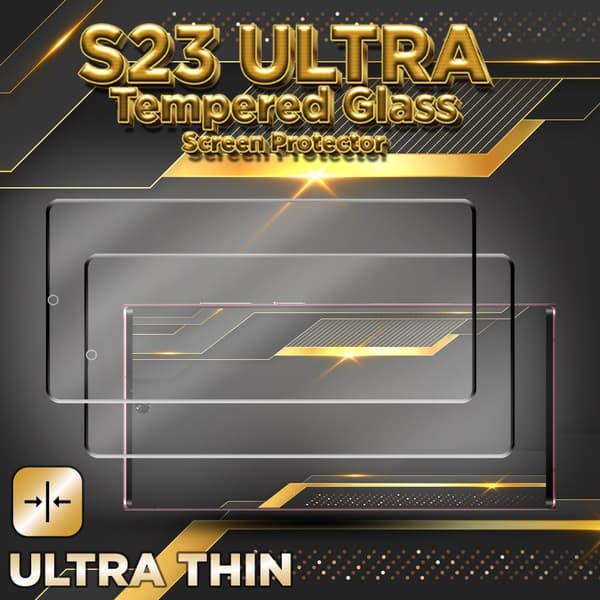 2-Pack Samsung S23 Ultra - 9H Härdat Glass - 3D Super Kvalitet Skärmskydd