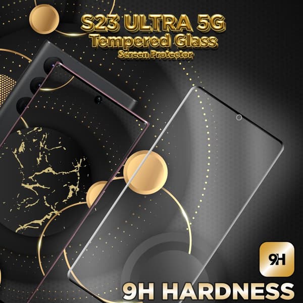 Samsung S23 Ultra 5G - 9H Härdat Glass - 3D Super Kvalitet Skärmskydd