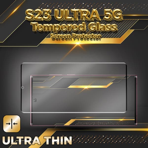 Samsung S23 Ultra 5G - 9H Härdat Glass - 3D Super Kvalitet Skärmskydd