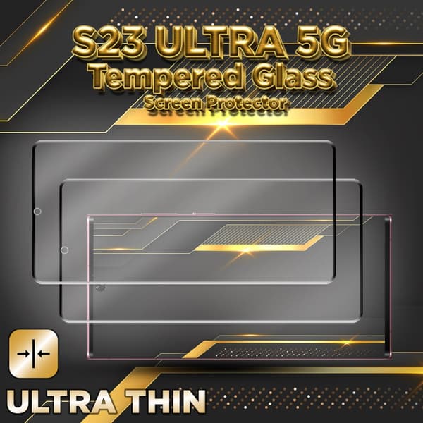 2-Pack Samsung S23 Ultra 5G - 9H Härdat Glass - 3D Super Kvalitet Skärmskydd