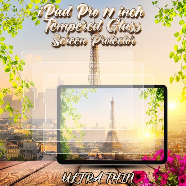 3-Pack Apple iPad Pro (11 inch) - Härdat Glas 9H - Super Kvalitet Skärmskydd